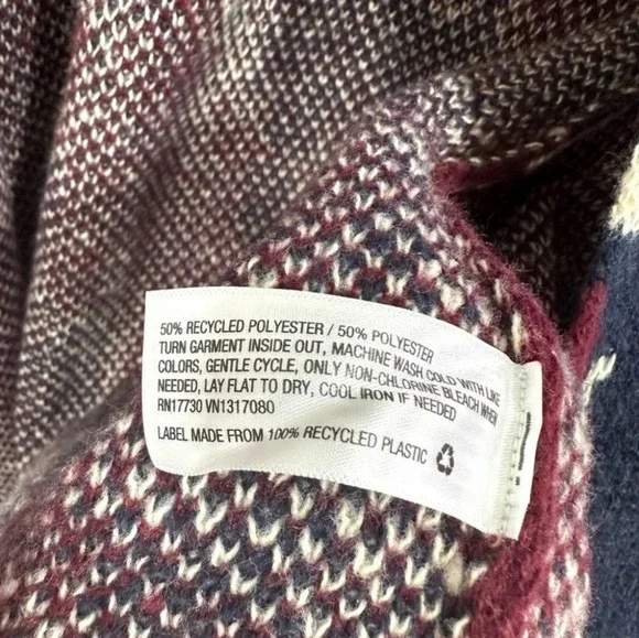 Knox Rose Women’s Navy Blue Long Sleeve Jacquard Knit Open-Front Cardigan - NWT - Picture 6 of 6